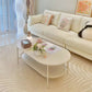 No Distressing Wood Coffee Table Set White Oval Coffee Table Clearhalo 'Coffee & Accent Tables' 'Coffee Tables' 'coffee_tables' 'furn' 'furn_coffee_tables' 'Furniture' 'Living Room Furniture' 1200x1200_3ea83228-4f93-49b3-8d1f-5afd1a923673