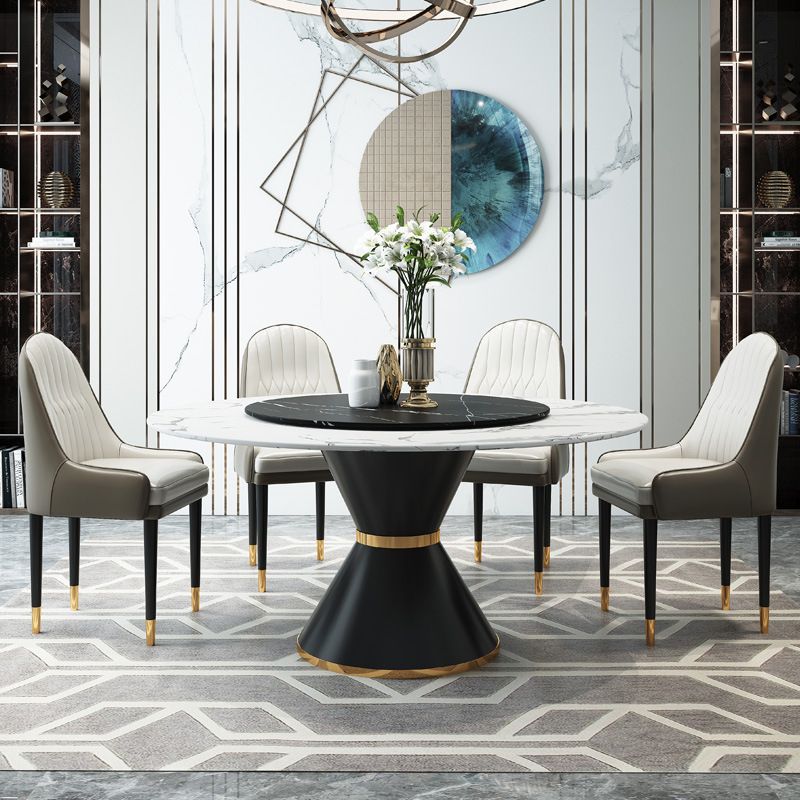 Traditional Luxury Dining Room Table Rectangle Sintered Stone Table with Pedestal Base Clearhalo ' dining_table' 'Dining Tables & Seating' 'Dining Tables' 'furn' 'furn_dining_table' 'Furniture' 'furniture_dining_table' 'Kitchen & Dining Furniture' 'kitchen&dining_furn' 'kitchen' 'kitchen_dining_table' 1200x1200_3ea9e67a-553c-449b-9726-a8be40fe61cb