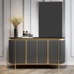4-Door Buffet Sideboard Glam Cabinets Dining Buffet for Living Room Clearhalo 'buffet_sideboard' 'Buffets & Sideboards' 'furn' 'furn_buffet_sideboard' 'Furniture' 'Kitchen & Dining Furniture' 1200x1200_3eab4938-8fcc-4563-bb83-8935355cf4aa