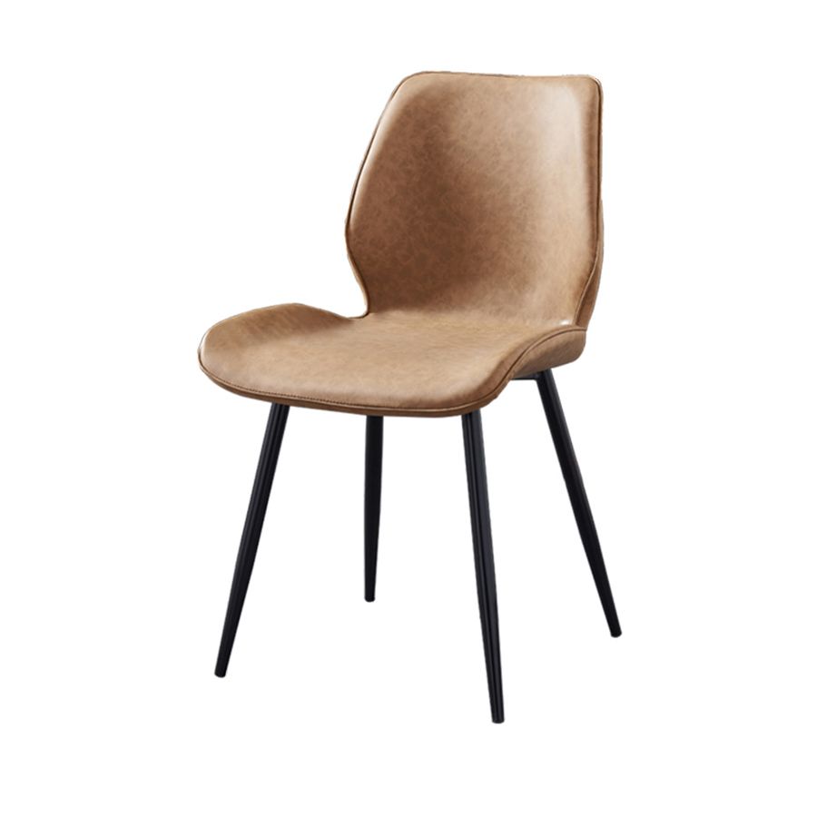 Modern Upholstered Armless Dining Chairs Wingback Side Chairs with Metal Legs Clearhalo ' kitchen&dining_furn' 'Dining Chairs' 'Dining Tables & Seating' 'dining_chair' 'furn' 'furn_dining_chair' 'Furniture' 'furniture_dining_chair' 'Kitchen & Dining Furniture' 'kitchen' 1200x1200_3eabae4f-cc14-4325-be37-b46dcf930ee1