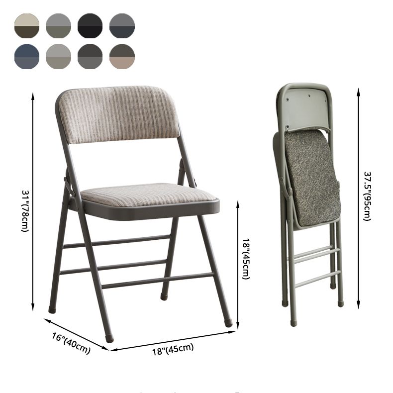 Contemporary Metal Dining Chair Home Armless Folding Open Back Dining Side Chair Clearhalo ' kitchen&dining_furn' 'Dining Chairs' 'Dining Tables & Seating' 'dining_chair' 'furn' 'furn_dining_chair' 'Furniture' 'furniture_dining_chair' 'Kitchen & Dining Furniture' 'kitchen' 1200x1200_3eac22e2-6611-4307-8470-db4bd87395a6