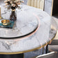 Glam Marble Round Shape Table Kitchen Dining Table with Pedestal Base Clearhalo ' dining_table' 'Dining Tables & Seating' 'Dining Tables' 'furn' 'furn_dining_table' 'Furniture' 'furniture_dining_table' 'Kitchen & Dining Furniture' 'kitchen&dining_furn' 'kitchen' 'kitchen_dining_table' 1200x1200_3eac6de6-da8b-4327-8d19-b806491571de