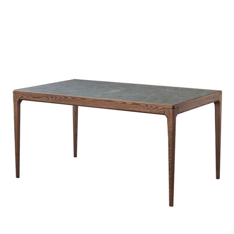 Sintered Stone Grey Dining Table Mid-Century Modern 4 Legs Table for Dining Room Clearhalo ' dining_table' 'Dining Tables & Seating' 'Dining Tables' 'furn' 'furn_dining_table' 'Furniture' 'furniture_dining_table' 'Kitchen & Dining Furniture' 'kitchen&dining_furn' 'kitchen' 'kitchen_dining_table' 1200x1200_3ead104a-e700-4e09-ab42-f98437152364