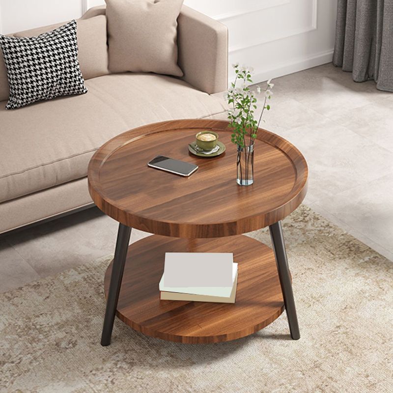Nordic Round Coffee Table Tea/Black/White Cocktail Table for Living Room Clearhalo 'Coffee & Accent Tables' 'Coffee Tables' 'coffee_tables' 'furn' 'furn_coffee_tables' 'Furniture' 'Living Room Furniture' 1200x1200_3ead5917-5efb-4679-a16b-fd2a8bff653a