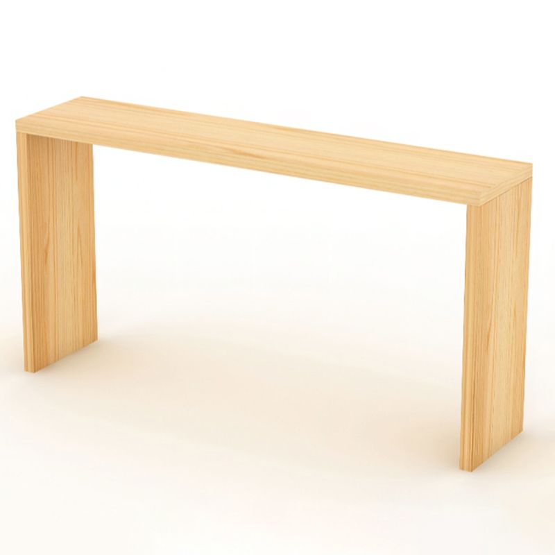 Rectangle Standard Height Bar Table Pine Solid Wood Bar Dining Table with Double Pedestal Clearhalo 'Bar Furniture' 'Bar Tables' 'bar_tables' 'furn' 'furn_bar_tables' 'Furniture' 'Kitchen & Dining Furniture' 1200x1200_3eaf009a-2190-4c96-8bd7-ce2c377cd4e7