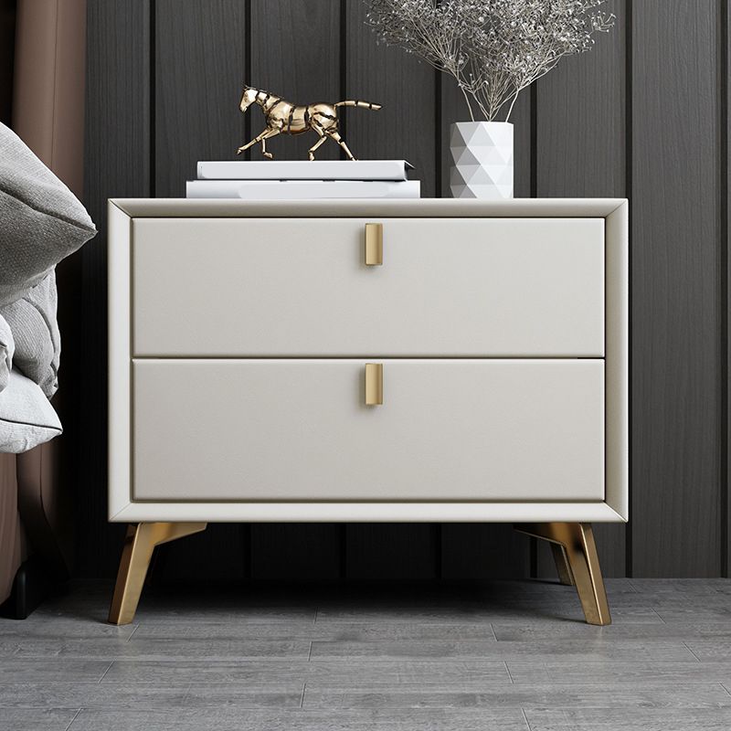 Solid Wood Accent Table Nightstand Glam Night Table with 2-Drawer Clearhalo 'Bedroom Furniture' 'furn' 'furn_night_stand' 'Furniture' 'night_stand' 'Nightstands' 1200x1200_3eafab69-72db-4768-bffd-e612c0c971bb