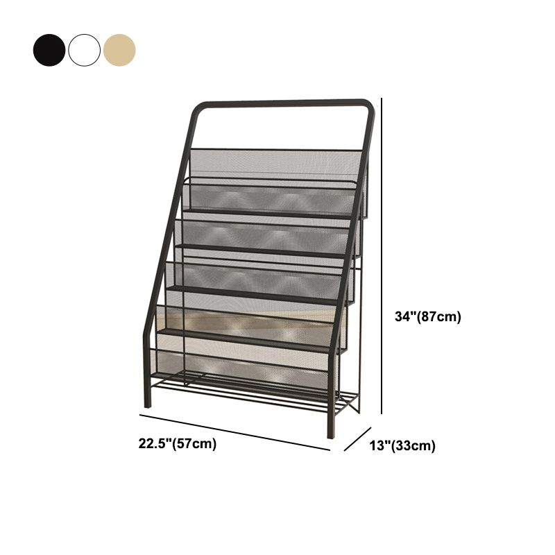 Industrial Iron Ladder Bookshelf Closed Back Vertical Bookshelf for Home Clearhalo 'Bookcases' 'furn' 'furn_bookcases' 'Furniture' 'furniture_bookcases' 'kitchen' 'kitchen_bookcases' 'Living Room Furniture' 'Office Furniture' 1200x1200_3eb34ae8-0ece-48d5-b2a0-4a05f8a8d6a9