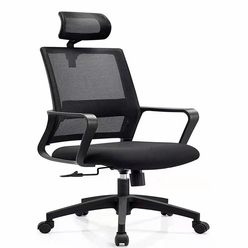 Black Contemporary Office Chair Breathable Air Grid Upholstered Desk Chair Clearhalo 'furn' 'furn_office_chair' 'Furniture' 'Office Chairs' 'Office Furniture' 'office_chair' 1200x1200_3eb35f6b-26b0-4acc-a10e-b8410eb0fc2c