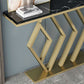 Tavolo da divano di divano console in marmo contemporaneo tavolo da ferro rettangolare per sala