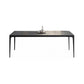 Black Dining Table Set with Solid Back Chairs 1/4/5 Pieces Metal Dinette Set