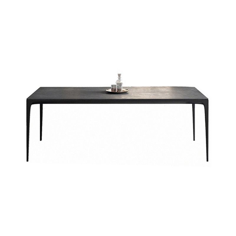 Black Dining Table Set with Solid Back Chairs 1/4/5 Pieces Metal Dinette Set