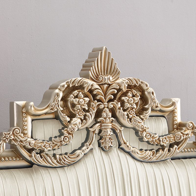 Victorian Upholstered Bed Frame with Nailhead Mattress Included Solid Wood Standard Bed Clearhalo 'Bedroom Furniture' 'Beds' 'furn' 'furn_beds' 'Furniture' 1200x1200_3eb7adad-ab73-40b2-83a9-80a646c82825