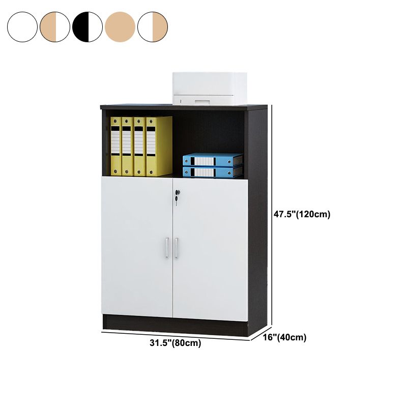 Gabinetto del file Office verticale per ripiani di archiviazione in legno moderno con blocco