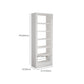 Modern Open Back Bookshelf Standard Metal Bookcase with Shelves