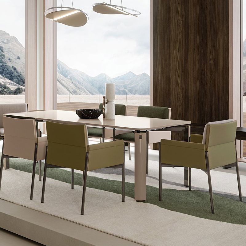 Sedia per sala da pranzo in lino in stile moderno sedia in metallo per uso domestico per uso domestico