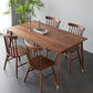 Luxury Style Black Walnut Dining Table 4 Legs Base Rectangle Table for Home Clearhalo ' dining_table' 'Dining Tables & Seating' 'Dining Tables' 'furn' 'furn_dining_table' 'Furniture' 'furniture_dining_table' 'Kitchen & Dining Furniture' 'kitchen&dining_furn' 'kitchen' 'kitchen_dining_table' 1200x1200_3ebb761c-b515-4101-9e01-4ba123d6f733