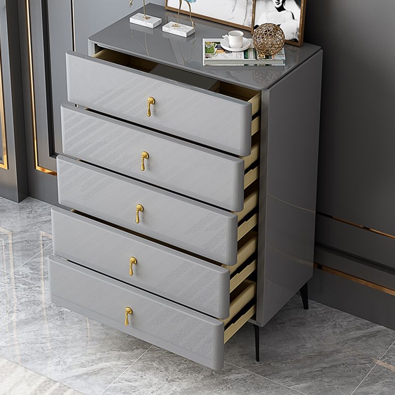 Contemporary 34.65'"/41.73" Tall Wooden Chest, Rectangle Accent Chest with Drawers Clearhalo 'Cabinets & Chests' 'cabinets_chests' 'furn' 'furn_cabinets_chests' 'Furniture' 'Living Room Furniture' 1200x1200_3ebe5e7d-bc30-42ca-9cc6-c663ac508227