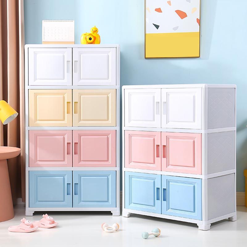 Armadio in plastica del guardaroba di plastica in stile contemporaneo con porte