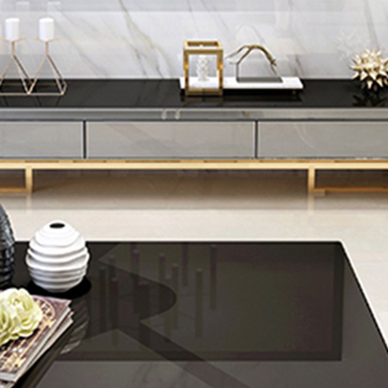 Glass and Metal Stand Console Gorgeous Style Household Simple Closed TV Cabinet Clearhalo 'furn' 'furn_tv_stands_entertainment_centers' 'Furniture' 'Living Room Furniture' 'TV Stands & Entertainment Centers' 'TV Stands & Media Storage Furniture' 'tv_stands_entertainment_centers' 1200x1200_3ebfc930-a086-4ab9-abe4-2a220ca239f8