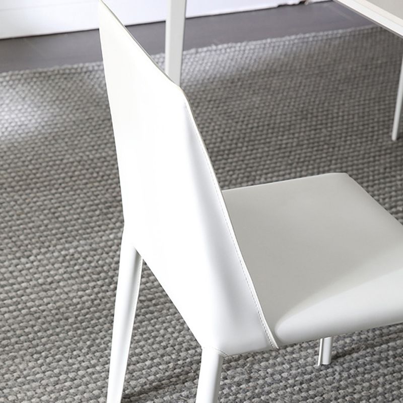 Parsons Armless Dining Chairs Indoor Dining Room Faux Leather Side Chair Clearhalo 'Dining Chairs' 'Dining Tables & Seating' 'dining_chair' 'furn' 'furn_dining_chair' 'Furniture' 'Kitchen & Dining Furniture' 1200x1200_3ec004ae-02f8-48d3-b215-d5478828ef4d