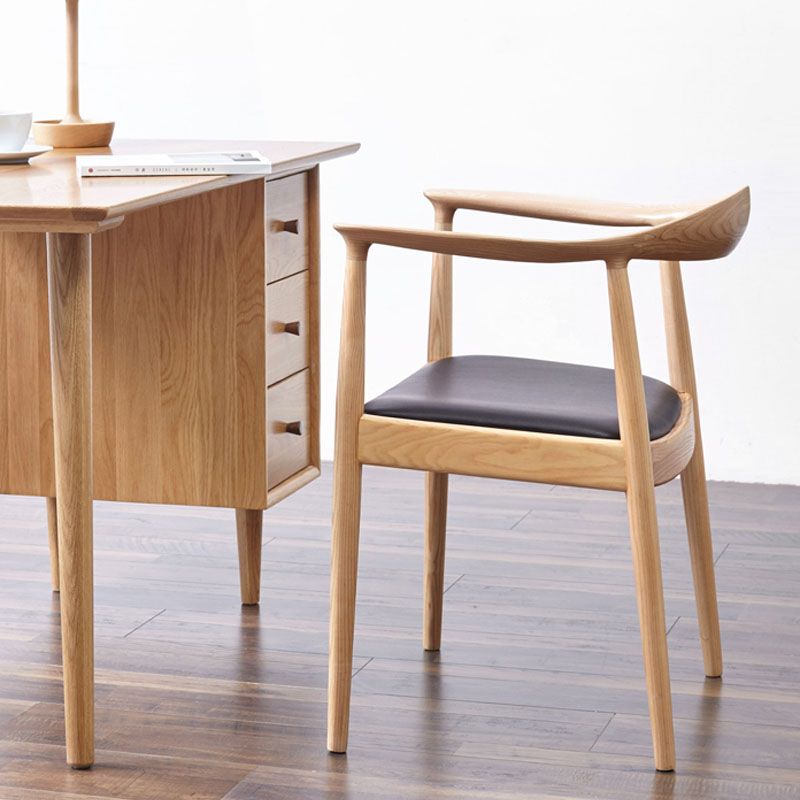 Traditional Solid Wood Dining Chair Open Back Single Dining Side Chair Clearhalo ' kitchen&dining_furn' 'Dining Chairs' 'Dining Tables & Seating' 'dining_chair' 'furn' 'furn_dining_chair' 'Furniture' 'furniture_dining_chair' 'Kitchen & Dining Furniture' 'kitchen' 1200x1200_3ec0fbd2-ef89-42ba-808c-7b5840e25f08