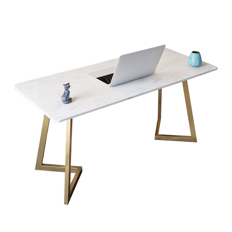 29 "H Glam Office Desk rechthoekig secretaris -bureau met metalen benen
