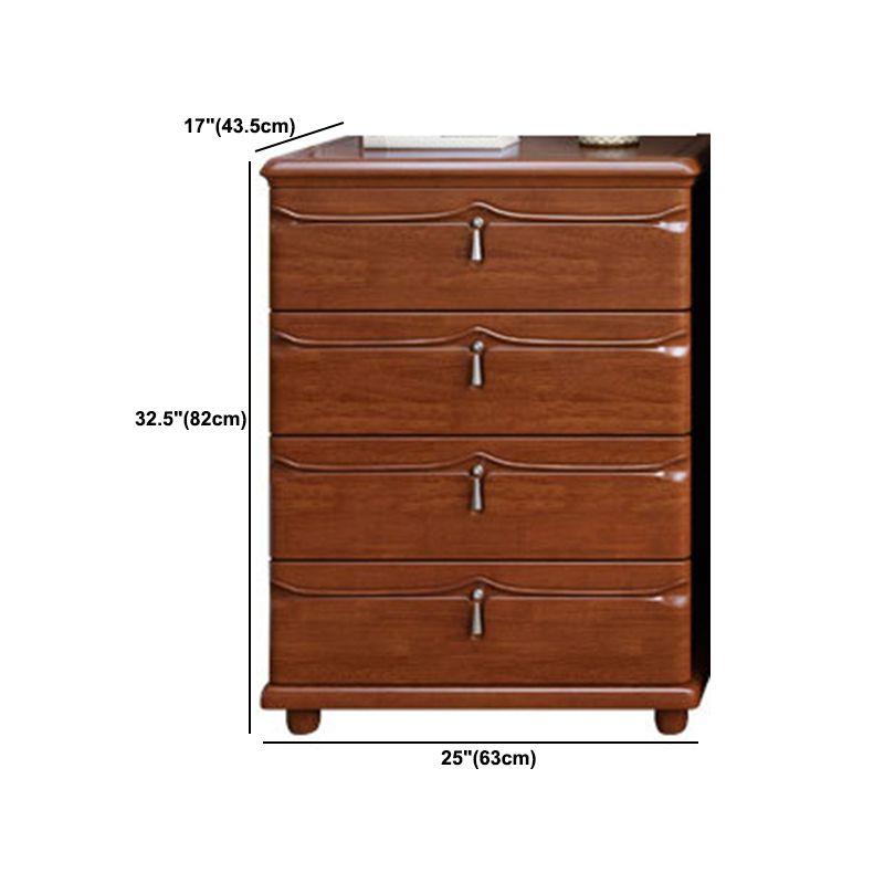 Cabinet d'accent en bois moderne du milieu du siècle avec tiroir de 17,12 "de large armoire marron de large