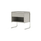 1 Drawer Glass Top Night Table Modern Mirrored Nightstand with Legs .19.7" Tall Clearhalo 'Bedroom Furniture' 'furn' 'furn_night_stand' 'Furniture' 'night_stand' 'Nightstands' 1200x1200_3ec12b02-b912-431f-ba65-3c7d696b0a3e