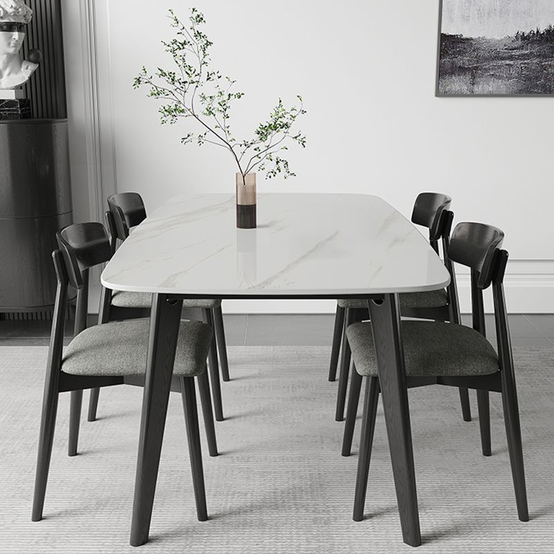Tavolo da pranzo per la casa, sala da pranzo, tavolo da cucina moderno con cornice nera