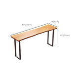 Mesa de comedor de barra de doble pedestal de metal mesa de altura de barra de rectángulo industrial