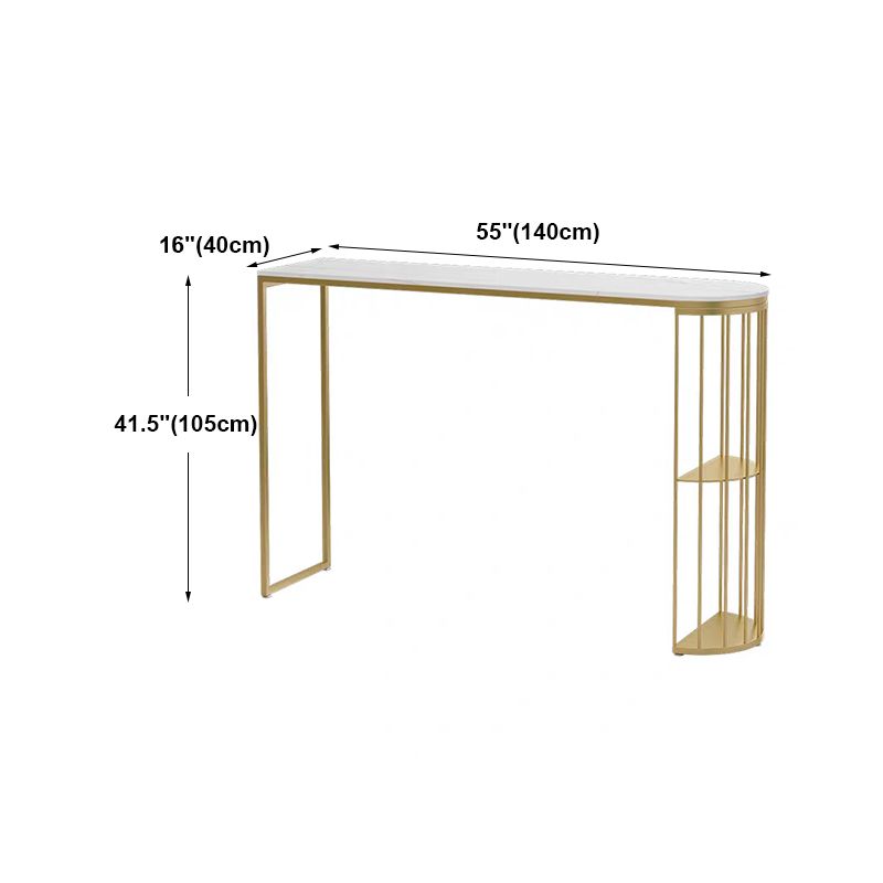 Marble Bar Table with Specialty Table Top Double Pedestal Table - 41.3" H Clearhalo 'Bar Furniture' 'Bar Tables' 'bar_tables' 'furn' 'furn_bar_tables' 'Furniture' 'furniture_bar_tables' 'Kitchen & Dining Furniture' 1200x1200_3ec20989-f87f-4f2c-b6b0-5fa4fed77f75