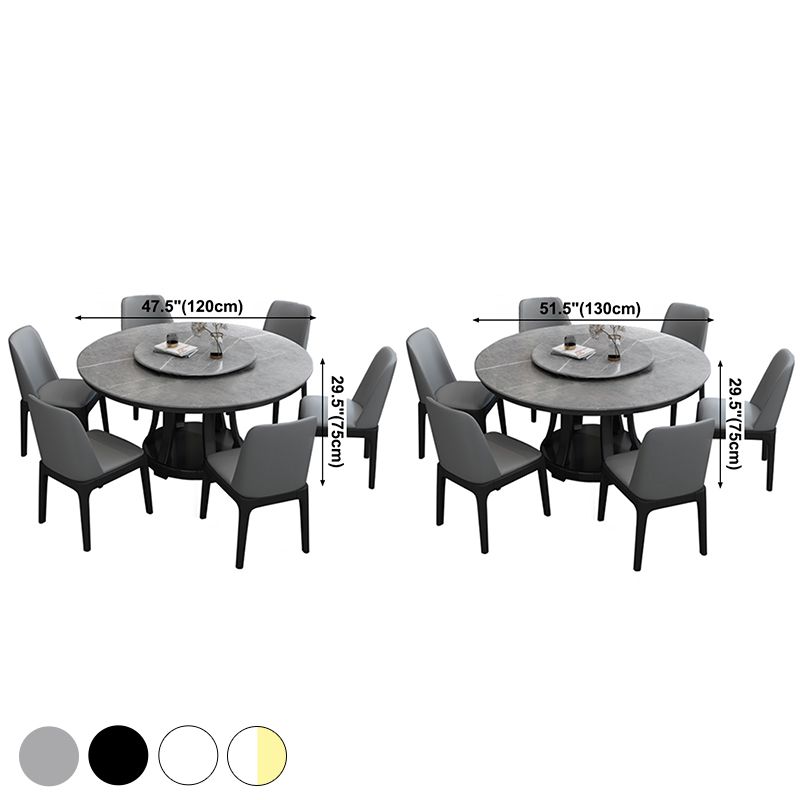Contemporary Sintered Stone Round Dining Table Standard Kitchen Dining Table with Pedestal Base Clearhalo ' dining_table' 'Dining Tables & Seating' 'Dining Tables' 'furn' 'furn_dining_table' 'Furniture' 'furniture_dining_table' 'Kitchen & Dining Furniture' 'kitchen&dining_furn' 'kitchen' 'kitchen_dining_table' 1200x1200_3ec3ff7f-fea4-4590-abed-5eb65a4c9284