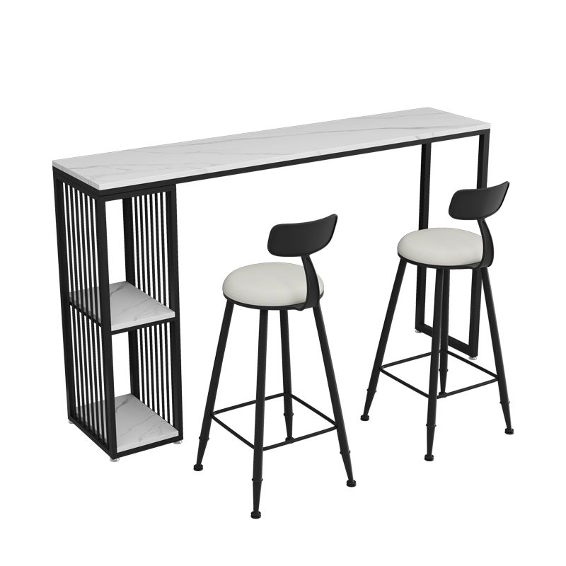 Modern Style Rectangle Stone Bar Height Pub Table for Living Room Clearhalo 'Bar Furniture' 'Bar Tables' 'bar_tables' 'furn' 'furn_bar_tables' 'Furniture' 'Kitchen & Dining Furniture' 1200x1200_3ec5f1e3-5277-47cd-b6dc-8d69edf87f52