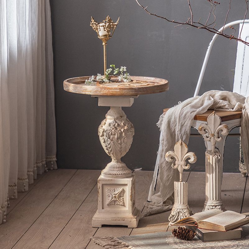 French Country Corner Table Wood Pedestal Round Accent Side Table Clearhalo 'Coffee & Accent Tables' 'End & Side Tables' 'end_side_tables' 'furn' 'furn_end_side_tables' 'Furniture' 'Living Room Furniture' 1200x1200_3ec67346-dcb1-4185-9fd5-768d5c4a3da9