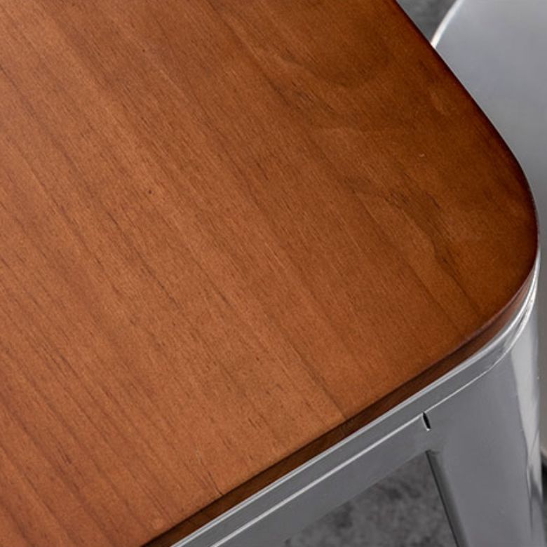 Slat Back Kitchen Dining Chairs Silver Arm Chairs with Metal Base Clearhalo 'Dining Chairs' 'Dining Tables & Seating' 'dining_chair' 'furn' 'furn_dining_chair' 'Furniture' 'Kitchen & Dining Furniture' 1200x1200_3ec9163a-45f6-4168-97bc-78657665f0d5