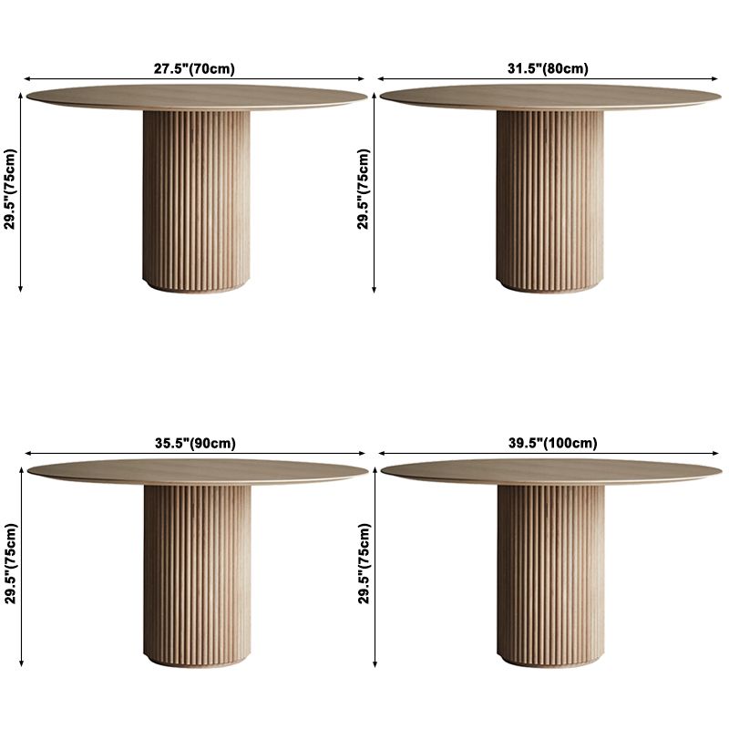 Round Modern Dining Table Wood Color Fixed Table with Pinewood Solid Wood Clearhalo ' dining_table' 'Dining Tables & Seating' 'Dining Tables' 'furn' 'furn_dining_table' 'Furniture' 'furniture_dining_table' 'Kitchen & Dining Furniture' 'kitchen&dining_furn' 'kitchen' 'kitchen_dining_table' 1200x1200_3ec98a4a-7107-46e4-856c-ce17a608cfb9