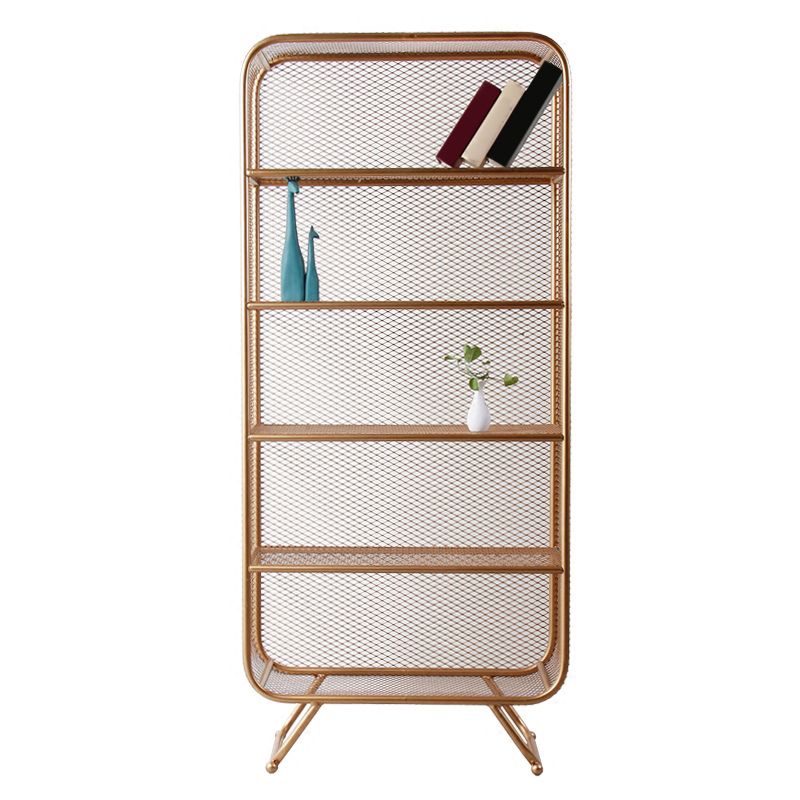 Contemporary Standard Metal Bookcase Closed Back Bookshelf with Rectangular Shelves Clearhalo 'Bookcases' 'furn' 'furn_bookcases' 'Furniture' 'Office Furniture' 1200x1200_3ec9d824-b702-4d07-838a-9afd47bfd039