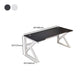 Modern Style Computer Desk Rectangular Shaped Task Desk in White/Black for Home Clearhalo 'furn' 'furn_office_desk' 'Furniture' 'Office Desks' 'Office Furniture' 'office_desk' 1200x1200_3eca3ef2-31a0-4a3a-80dc-1705a78cd6bf