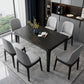 Sintered Stone Two-Color Dining Table Mid-Century 4 Legs Table for Dining Room Clearhalo ' dining_table' 'Dining Tables & Seating' 'Dining Tables' 'furn' 'furn_dining_table' 'Furniture' 'furniture_dining_table' 'Kitchen & Dining Furniture' 'kitchen&dining_furn' 'kitchen' 'kitchen_dining_table' 1200x1200_3ecb6ae2-b83f-4006-9048-efbee84352d5