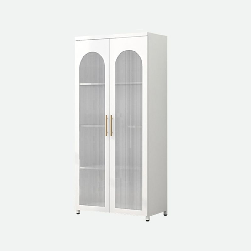 Contemporary Metal Standard Bookcase Closed Back Vertical Bookcase with Glass Door Clearhalo 'Bookcases' 'furn' 'furn_bookcases' 'Furniture' 'furniture_bookcases' 'Office Furniture' 1200x1200_3eccc251-b95f-43e2-a580-c3cfe936b514