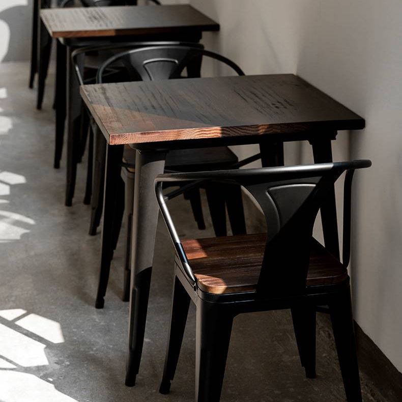 Mobili in legno solido industriale 1/4/5 pezzi set da tavolo da pranzo in altezza standard