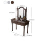 Victorian Dressing Table with 2-Drawers and Mirror Make-up Vanity