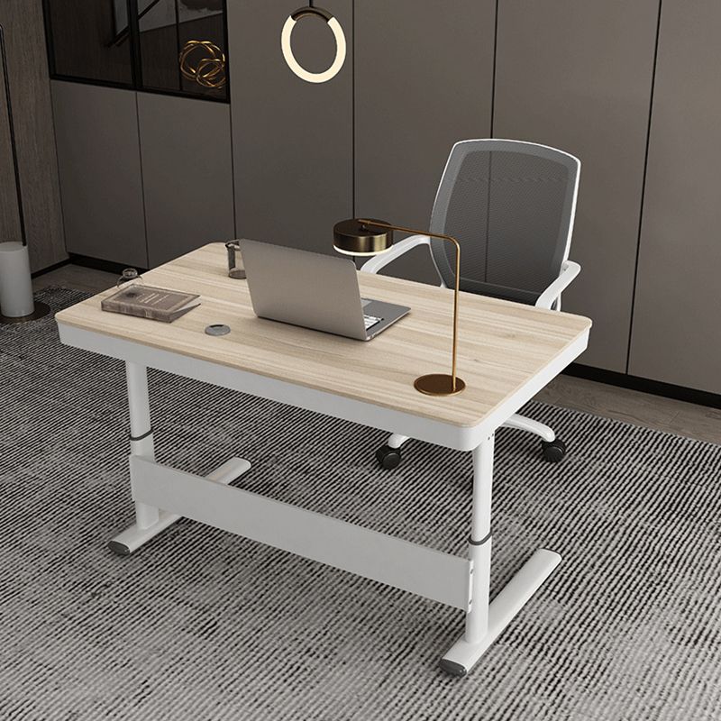 Contemporary Standing Desk Converter White Metal Base Desk for Office Clearhalo 'furn' 'furn_office_desk' 'Furniture' 'Office Desks' 'Office Furniture' 'office_desk' 1200x1200_3ed11bd2-8beb-4196-8251-f35e688cd267