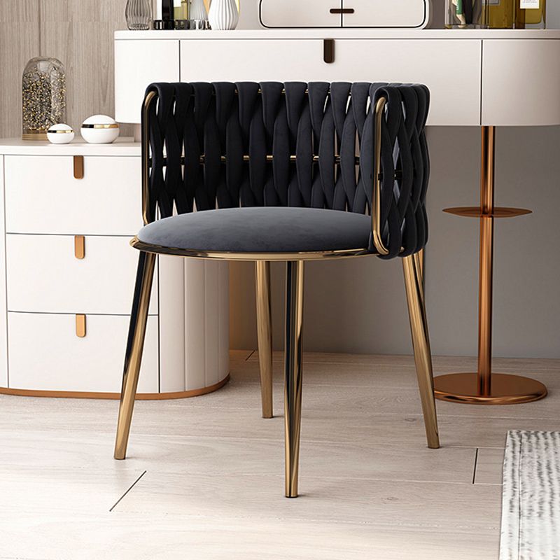 Contemporary Metal Dining Room Armchairs Upholstered Side Chairs for Home Use Clearhalo ' kitchen&dining_furn' 'Dining Chairs' 'Dining Tables & Seating' 'dining_chair' 'furn' 'furn_dining_chair' 'Furniture' 'furniture_dining_chair' 'Kitchen & Dining Furniture' 'kitchen' 1200x1200_3ed19a42-0065-47f3-9969-69d05cd9861b