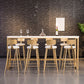 Glam White Metal Counter Table with Rectangle Table Top Gold Trestle Table - 43" H Clearhalo 'Bar Furniture' 'Bar Tables' 'bar_tables' 'furn' 'furn_bar_tables' 'Furniture' 'furniture_bar_tables' 'Kitchen & Dining Furniture' 1200x1200_3ed22ed5-5479-4d9d-aef1-a9f58edaef2d