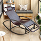 Chaise de fauteuil inclinable créatif chaise de rocker extérieur en osier avec des jambes sombres