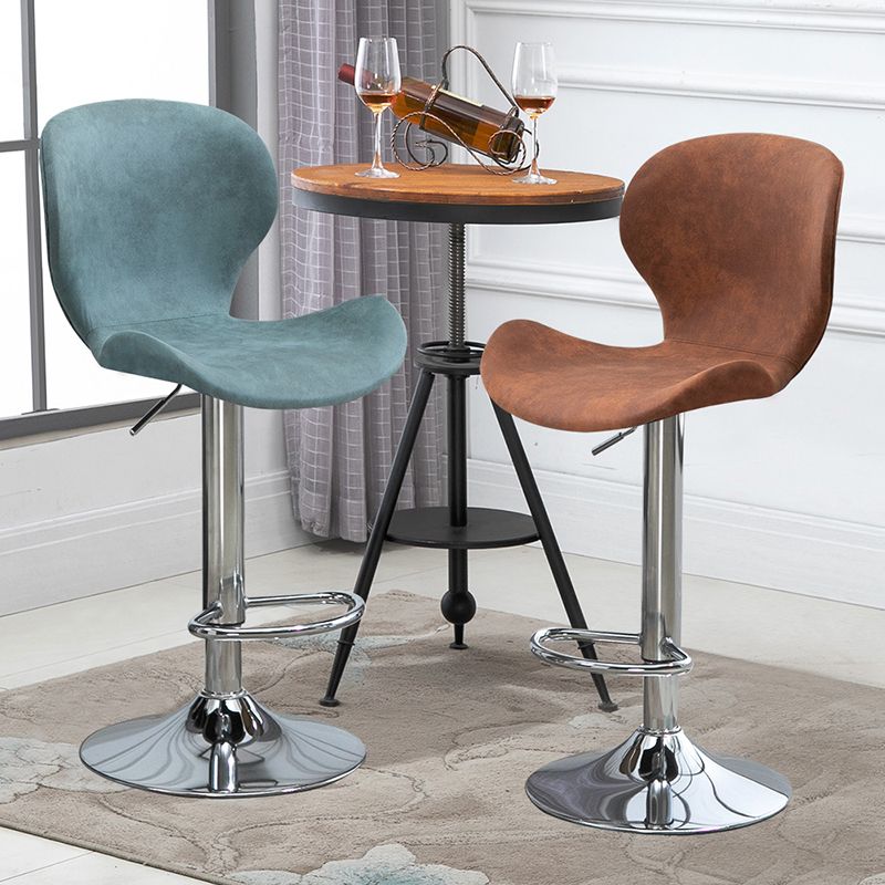 Nordic Indoor Barstool Metal Adjustable Swivel Tall Stool with Upholstered Clearhalo 'Bar Furniture' 'Bar Stools' 'bar_stools' 'furn' 'furn_bar_stools' 'furniture_bar_stools' 'Kitchen & Dining Furniture' 'kitchen&dining_furn' 'kitchen' 'kitchen_furn' Furniture' 1200x1200_3ed4ff0d-e6ef-4d84-9935-3080cc307517