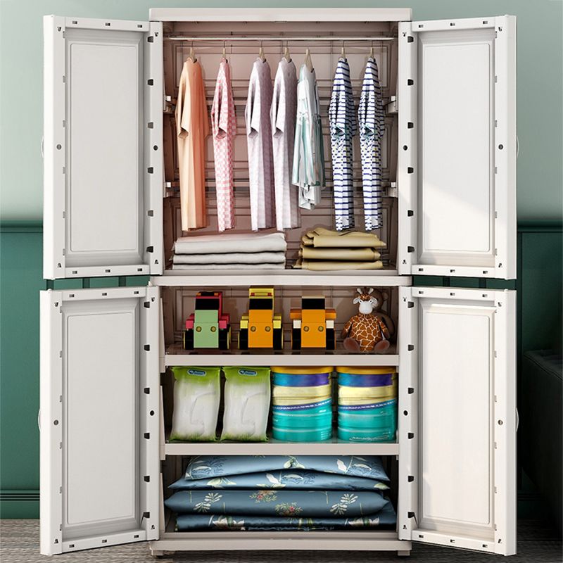 Gabinete de almacenamiento de puerta con bisagras de dormitorio gabinete de plástico contemporáneo