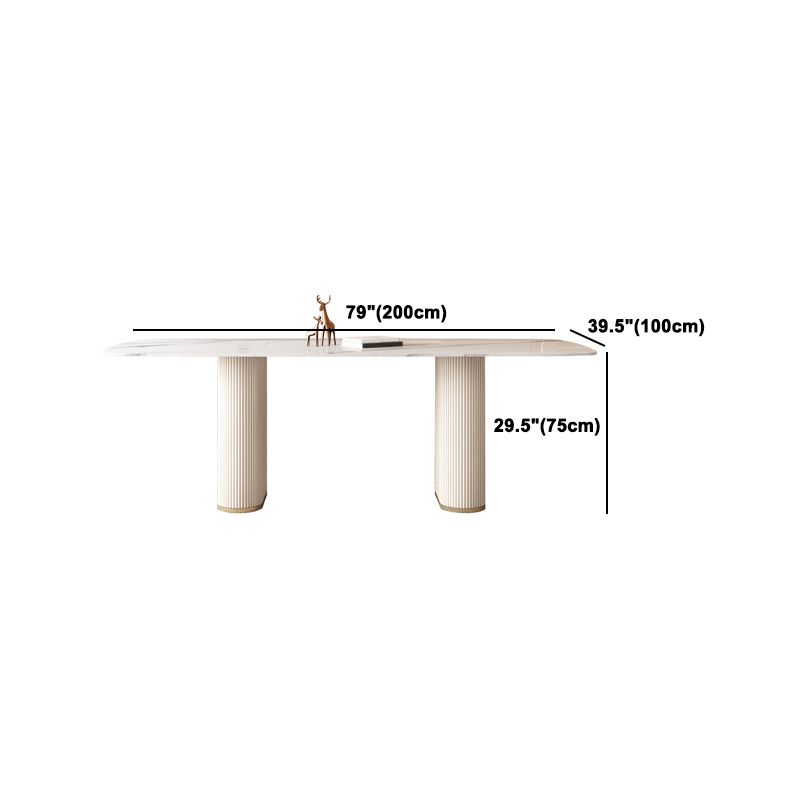 Modern Sintered Stone Dining Set Rectangle 1/4/5/7 Pieces Dining Room Table Set