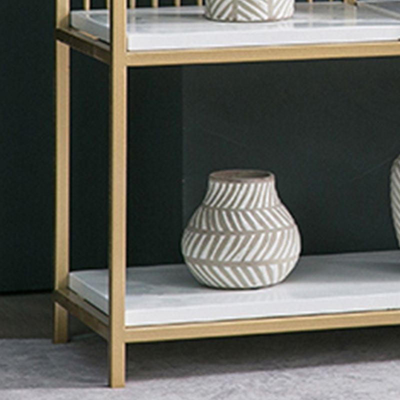 Glam Vertical Open Book Shelf Metal Etagere Shelf Bookcase for Office Clearhalo 'Bookcases' 'furn' 'furn_bookcases' 'Furniture' 'Office Furniture' 1200x1200_3ed70297-b5a6-468f-aeb9-361a0e0520a2